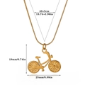 Detail of bicycle pendant showing fine spoke texture and snake chain dimensions - Bicycle Style (N07606)