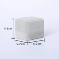 Écrin à bijoux en velours gris avec dimensions 6,2cm x 5,2cm x 4,6cm pour bagues - Boîte en Velours Gris Clair Rectangulaire 6.2cm (002*1)