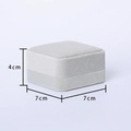 Boîte à bijoux carrée en velours gris clair de dimensions 7x7x4 cm pour cadeau - Boîte en Velours Gris Clair Carrée 7cm (003*1)