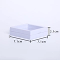 Boîte à bijoux carrée 7,1x7,1 cm en film PE blanc pour rangement suspendu et protection - Boîte d'Affichage en Film PE Blanc 7.1cm (004*1)