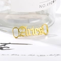 Bijou de chaussure Aries gothique en métal doré avec anneaux latéraux pour laçage DIY - Bélier