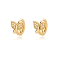 Exquisite 18k vergoldete Schmetterling-Ohrringe mit funkelnden Zirkonsteinen für Damen - Schmetterlingsstil (3) / Gold / Gold