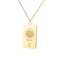 Collar minimalista de acero inoxidable chapado en oro 18K colgante zodiaco Leo - Dorado / Leo