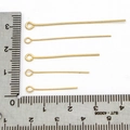 18K vergoldete Östifte aus Kupfer in fünf Längen von 1,5 cm bis 4 cm für DIY Schmuckzubehör - 0.5*20mm / 18K-Gold