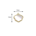 18K gold plated shell charm pendant for DIY necklace and bracelet jewelry making - White Shell Cloud