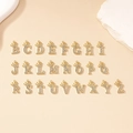 Elegant gold crown alphabet necklaces with sparkling crystal pavé stones for women - Letter B
