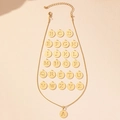Minimalist gold tone 26 letters pendant necklace with elegant snake chain for women - Letter B Style (X568)