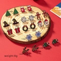 Tableau des tailles détaillé pour lot de boucles d'oreilles de Noël avec motifs festifs - Collection de Boucles d'Oreilles de Noël (E261)