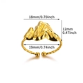 Detailed macro view of gold mountain ring showing wavy texture and twisted band - Mountain Wave Style (JZ6653)