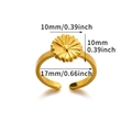 Macro shot of gold daisy ring head showing 10mm diameter size detail and flower texture - 3D Daisy Style (JZ6762)
