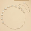 Catena da vita sole argento con maglie rettangolari e ciondoli a forma di sole - Stile Sole Argento (YL003)