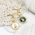 18K gold plated rabbit pendant with natural shell and abalone shell for DIY jewelry - White Shell Rabbit Style