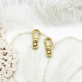 Paar 18K vergulde karabijnsluitingen met 360 graden draaibare ringen voor DIY-sieraden maken - Grote Draaibare Musketonhaak Stijl (4#)