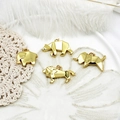 18K gold-plated origami animal pendants featuring geometric elephant, bear, and lion - Polar Bear