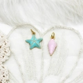 Zeester en schelp bedeltjes met gouden plating voor DIY sieraden maken accessoires - Blauwe Zeester