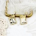 Golden pillow pendant necklace featuring Sweet lettering and a sparkling heart zircon - Black Letter Candy