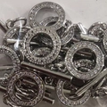 Chiusura a cerchio OT in argento con zirconi per creazione gioielli fai-da-te - S1 / Stile Argento Consultare Supporto