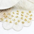 Perles alphabet 3D dorées en alliage A-Z pour création de bijoux DIY sur dentelle - Lettre A