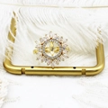 18K gold plated sunflower ring setting with micro-p鑲 cubic zirconia floral design - Snowflake