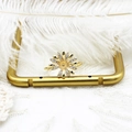 18K gold plated daisy flower ring with zircon petals and adjustable pearl setting - Daisy