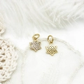 Star-shaped 18K gold plated charm with micro-pave cubic zirconia for jewelry making - Zirconia Small Star