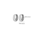 Chunky silver hoop earrings in polished finish with 17mm diameter dimensions - 17mm Chunky Hoop (E5635 Silver)