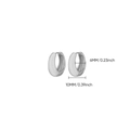 Minimalist silver wide hoop earrings with 10mm outer diameter and 6mm width - 10mm Chunky Hoop (E5632 Silver)