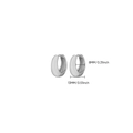 Polished silver chunky hoop earrings in 13mm size with a minimalist 8mm thick design - 13mm Chunky Hoop (E5633 Silver)