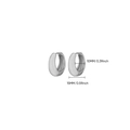 Silver minimalist chunky hoop earrings in 15mm size with polished metal finish - 15mm Chunky Hoop (E5634 Silver)