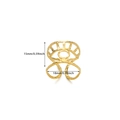 Detailed size specifications for 18k gold plated stainless steel eye ring with dimensions - Hammered Evil Eye Style (G6107654)
