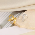Minimalistische Spiralringe aus gehämmertem Edelstahl in Gold- und Silberoptik - Spiralwicklung Offen (JZ7655)