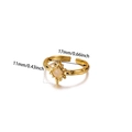 Gold-plated starburst opal ring with 17mm inner diameter and sunflower design - Gold Sun Opal Style (G7198135)