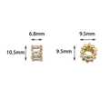 18K gold plated DIY jewelry pendant with micro-set zircon in two cylinder styles - Large (10.5mm x 6.8mm)