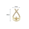 18K vergoldete Tropfen-Perlenanhänger-Basis mit Mikrozirkon-Besatz, 13x20mm groß - Anhänger
