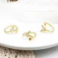 18K vergulde vlinderringen met schelpen vleugels en houders voor DIY-parelsieraden - Witte Schelp Vlinder Ring (16mm Binnendiameter)