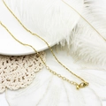 Detail of 18K gold-plated water wave chain with lobster clasp and teardrop pendant - No.10 Water Wave Chain (Gold)