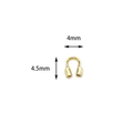 Protectores de hilo en forma de U de cobre bañados en oro de 18K 4mm para joyería - Dorado
