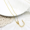 Detail of 18K gold plated necklace with lobster clasp and adjustable extension chain - No.1 Fine Cable O-Chain (Gold)