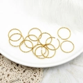 Detailopname van 18K vergulde open ringen met textuur voor het maken van DIY-sieraden - 18mm Open Stijl