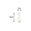 18K gold-plated 10x3mm teardrop metal jewelry tags with 18KGP engraving for DIY crafts - 18KGP Gold