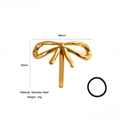 Fermaglio per capelli a libellula in acciaio inox dorato con elastico nero incluso - Oro 18K / Oro