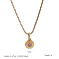 Detailansicht der Gänseblümchenkette mit 8mm Anhänger und 42-47cm Kettenlänge - 18K-Gold / März