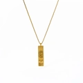 Vintage Gold Widder Sternzeichen Anhänger Halskette mit klassischer Boxkette Relief - Widder
