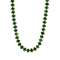 Handmade necklace with dark green natural stone beads and light green accents - Dark Green Style (N25614)