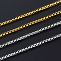 Poliertes Gold- und Silber-Boxketten-Halsketten-Set für Damen mit Zirkonia-Buchstaben - Goldene Perlenkette