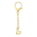 Polished 18K gold-plated bubble letter L keychain pendant for bags and keys - L