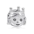 Silver crown princess charm bead for DIY stainless steel bracelets with fairy tale design - Crown Princess (17)