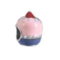 Charm cupcake in smalto e acciaio inossidabile per bracciali e collane fai-da-te - Stile Cupcake Argento