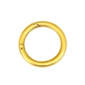 Close-up of polished golden stainless steel round spring O-ring buckle for DIY crafts - Medium-Large Style (23*23*4mm) / Gold
