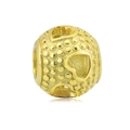 Goldener 18K hohler Herz-Charm mit geprägter Punkttextur für DIY-Armbänder - Hohles Herzmuster (NO.1)